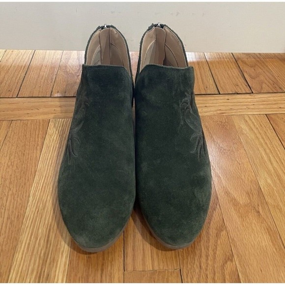 Kenneth Cole Reaction Side Gig Women's Embroidered Green Ankle Bootie Size 10 - Picture 5 of 12